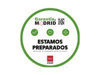 Garantía Madrid Identificativo de Medidas de Cumplimiento y de Acción Solidaría de calidad diferencial por nuestro compromiso con la Prevención y Minimización de los riesgos provocados por la COVID-19.